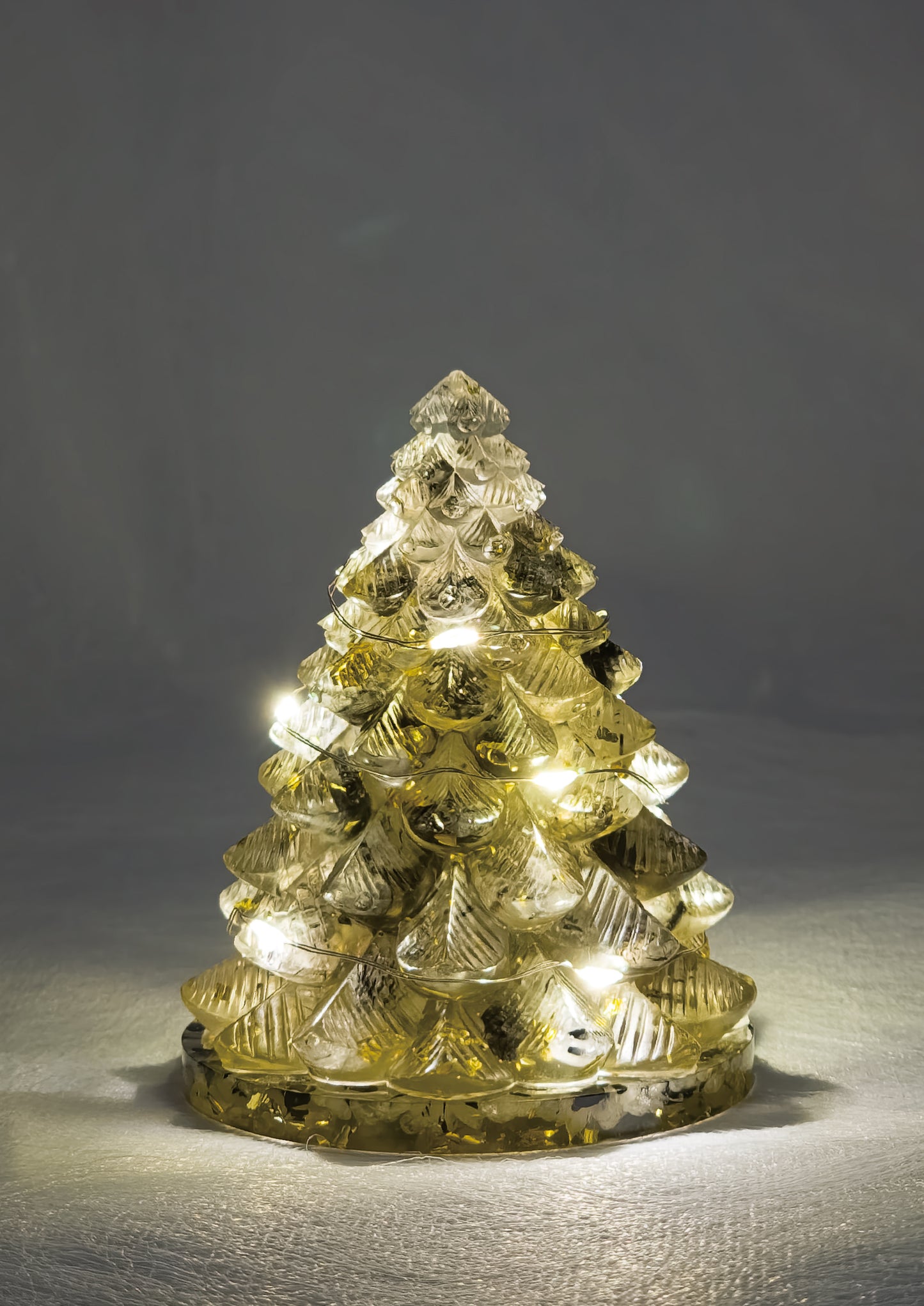 Black Rutilated Quartz Christmas Crystal Tree @ First Love Series